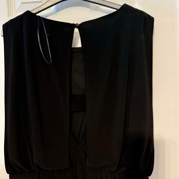 Black Evening Gown with Beaded Neckline - Picture 4 of 4